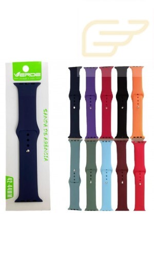 PULSEIRA DE SILICONE PARA RELOGIO VERDE DS-03 42-44 MM