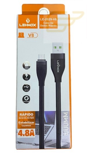 CABO DE DADOS V8 LEHMOX LE-2029-V8