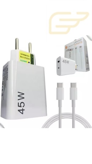 CARREGADOR TURBO 45W TIPO C LEHMOX LE-405 A+C