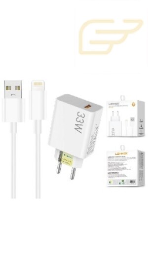 CARREGADOR TUBRO POWER 33W LIGHTNING LEHMOX LE-407