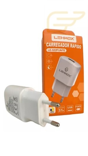 FONTE CARREGADOR RAPIDO LEHMOX LE-522FUNTE