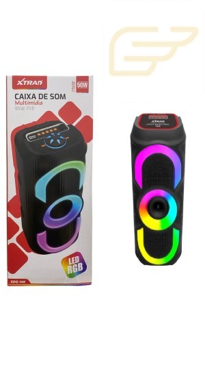 CAIXA DE SOM SEM FIO COM LED RGB XTRAD XDG-146