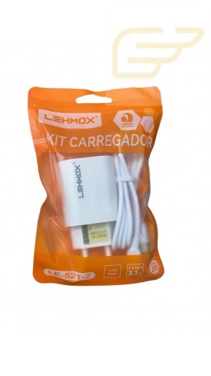 CARREGADOR MICRO USB V8 3.1A LEHMOX LE-521-2