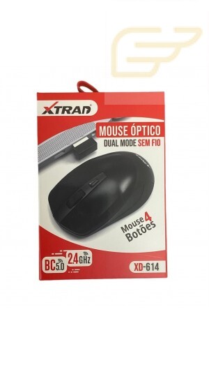 MOUSE OPTICO DUAL MODE SEM FIO XTRAD XD-614