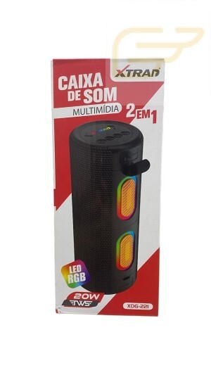 CAIXA DE SOM MULTIMIDIA 2 EM 1 20W TWS XTRAD XDG-221