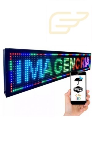 PAINEL DE LED LETREIRO 100CM X 20CM RGB STARMEGA ST-353