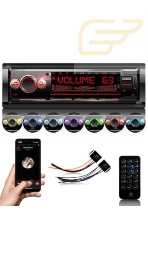 RADIO AUTOMOTIVO MP3 BLUETOOTH 7 CORES LEHMOX LEY-1852B