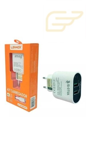 CARREGADOR RAPIDO 4.1A MICRO COM 2 PORTAS USB LEHMOX LE-481-2
