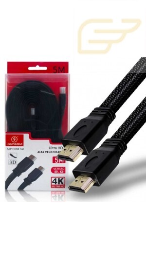 CABO HDMI 5M 4K ULTRA HD 3D VERSAO 2.0 KAPBOM KAP-HDMI-5M
