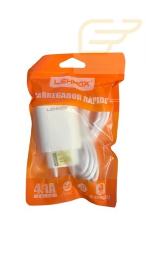 CARREGADOR MICRO 2USB 4.1A LEHMOX LE-485MICRO