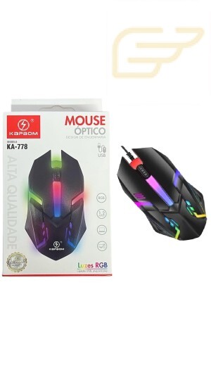 MOUSE COM FIO OPTICO RGB KAPBOM KA-778