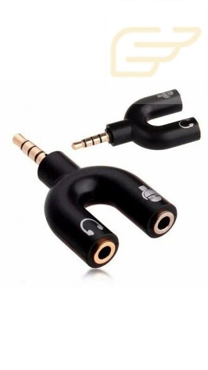 ADAPTADOR DE AUDIO P2X2P2 PARA FONE E MICROFONE VERDE ZJT-P2-2P2