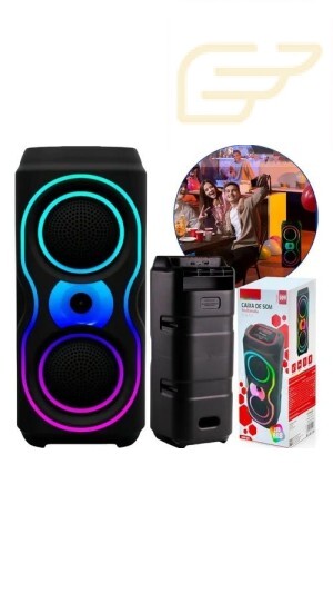 CAIXA DE SOM BLUETOOTH LED RGB TWS 50W XTRAD XDG-120