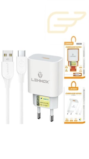 CARREGADOR RAPIDO TIPO C 3.1A LEHMOX LE-508-4