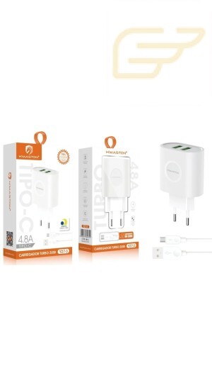 CARREGADOR TURBO TIPO C COM 2 USB HMASTON Y27-3