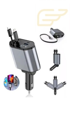 CARREGADOR VEICULAR TURBO 4 EM 1 LIGHTNING/ TIPO C VERDE CC-4IN1