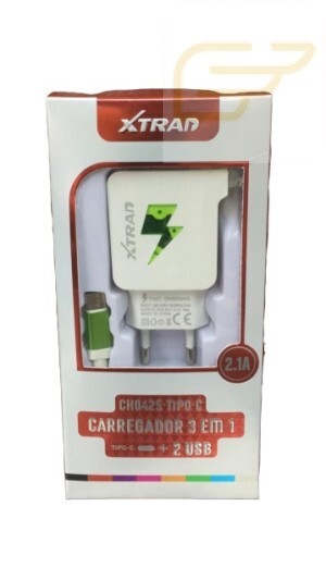 CARREGADOR PARA CELULAR 3 EM 1 TIPO C XTRAD CH 0425