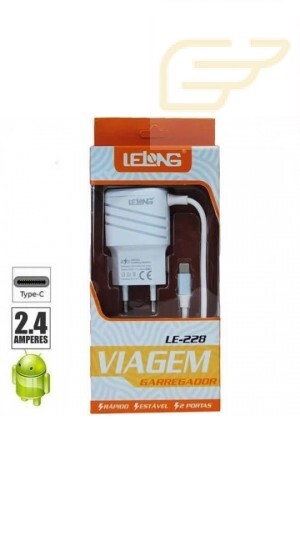 CARREGADOR PARA CELULAR LELONG LIGHTNING 2.4 A LE-228P