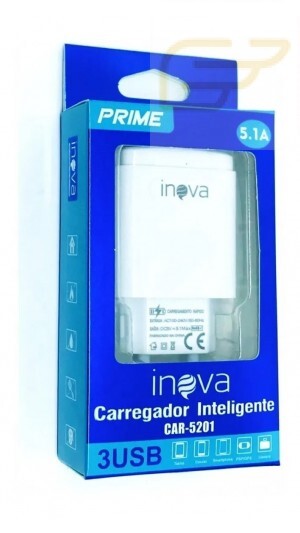 FONTE INOVA COM 3USB 5.1A CAR-5203