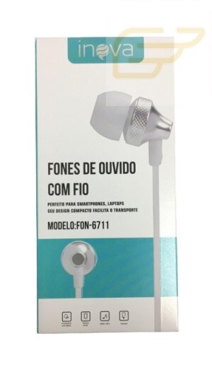 FONE DE OUVIDO COM FIO INOVA FON-6711
